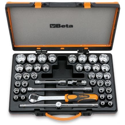 BETA 009200988 - Jeu de 37 douilles 12 pans et 5 accessoires