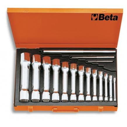 BETA 009300098 - Jeu de 13 clés en tube droites 12 pans gros effort en coffret