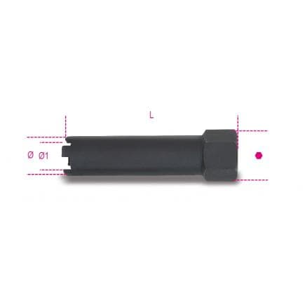 BETA 009600151 - Douille longue pour écrous à encoches pour poids-lourds Mercedes-Benz 122mm