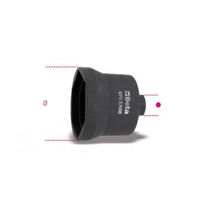 BETA 009700398 - 3/4" Douille à chocs pour écrous essieu