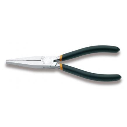 BETA 010080006 - Pince à becs plats longs striés branches gainées avec double couche de PVC antidérapant (lot muliple)