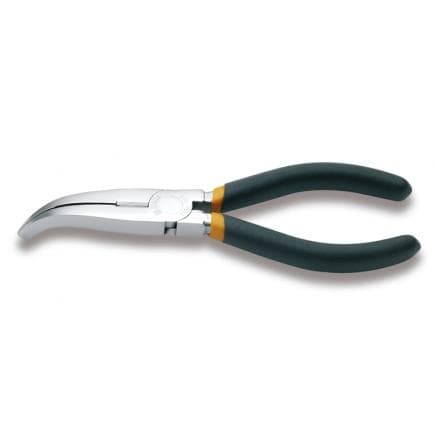BETA 011640006 - Pince à becs coudés plats longs striés branches gainées avec double couche de PVC antidérapant (lot muliple)