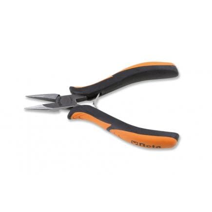 BETA 011750101 - Pince de précision à becs demi-ronds courts lisses branches gainées confort bi-matières (lot muliple)