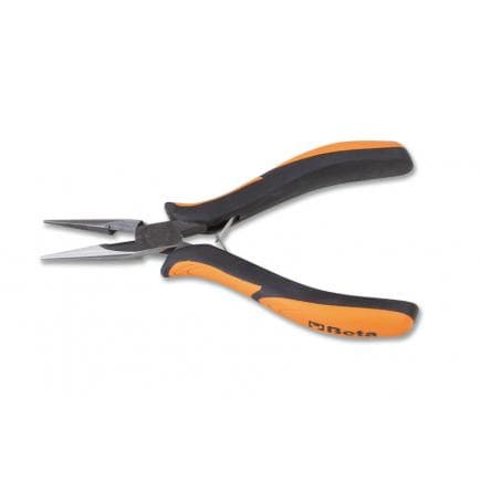 BETA 011770113 - Pince de précision à becs demi-ronds longs striés branches gainées confort bi-matières (lot muliple)