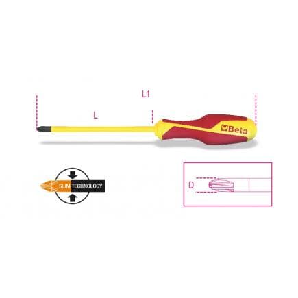 BETA 012790409 - 1000V Tournevis pour vis Pozidriv®-Supadriv® (lot muliple)