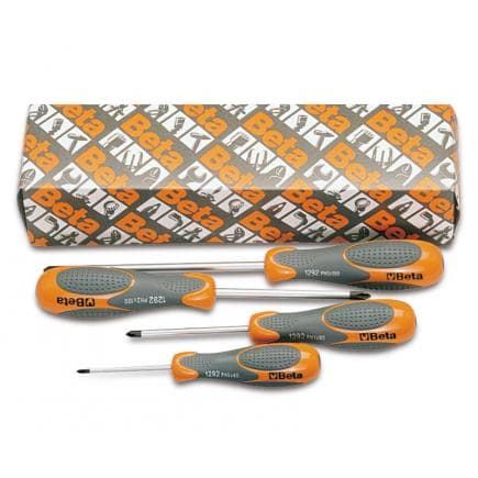 BETA 012920304 - Jeu de 4 tournevis pour vis Phillips®