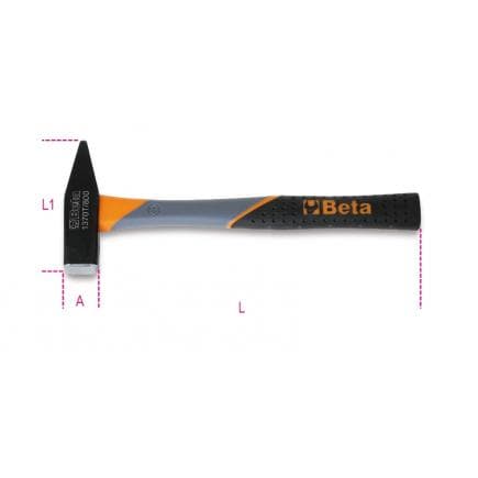 BETA 013700750 - Marteau de mécanicien avec manche en fibre (lot muliple)