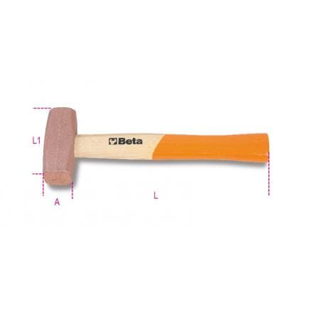 BETA 013850404 - Massette en cuivre avec manche en bois (lot muliple)