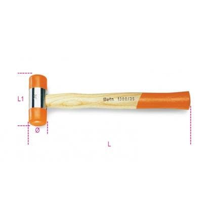 BETA 013900022 - Maillet à embouts nylon avec manche en bois (lot muliple)