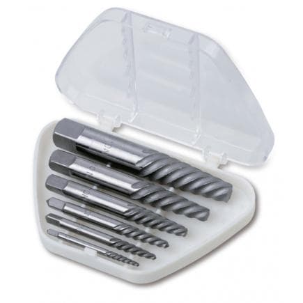 BETA 014300108 - Jeu de 8 extracteurs de goujons cassés en acier allié en coffret