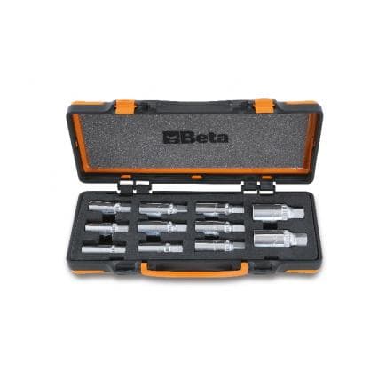 BETA 014330311 - Jeu de 11 extracteurs-installateurs 1/2" à rouleaux pour goujons en coffret métallique avec plateau thermoformé souple