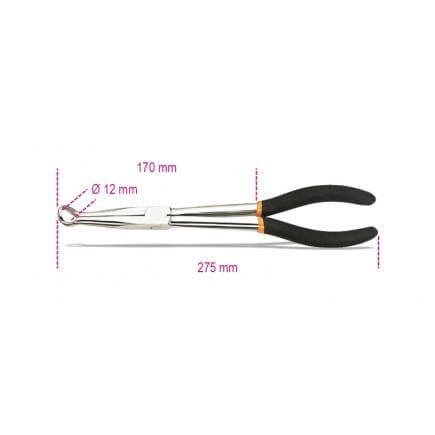 BETA 014740015 - Pince pour connecteurs de bougies à becs long avec branches gainées par 2 couches de PVC