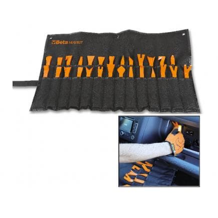 BETA 014790407 - Kit de 27 outils en nylon pour le démontage des plastiques intérieurs