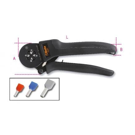 BETA 016060005 - Pince à sertir auto-ajustable pour cosses cylindriques