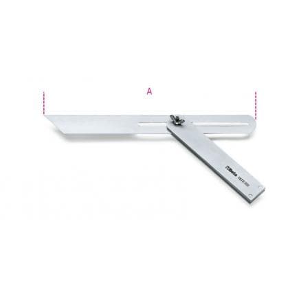BETA 016720030 - Fausse équerre à coulisse lame et talon en acier (lot muliple)
