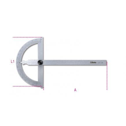 BETA 016760030 - Rapporteur d'angles simple en acier inoxydable (lot muliple)