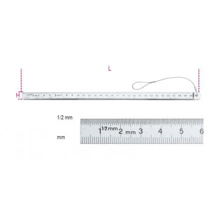 BETA 016824020 - Réglet flexible en acier inoxydable, H-SAFE