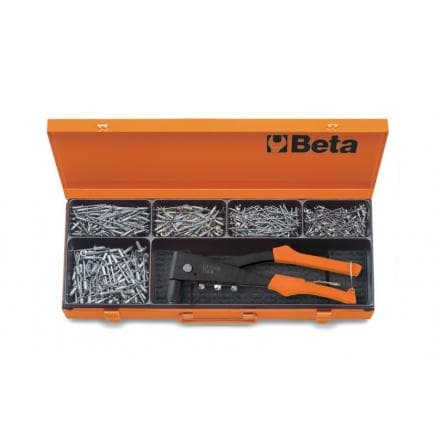 BETA 017410025 - Pince à riveter 1741B avec assortiment de 700 rivets en aluminium