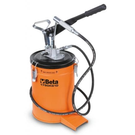 BETA 017500100 - Pompe à graisse à levier de 10 kg, avec tuyau à haute pression de 2 m