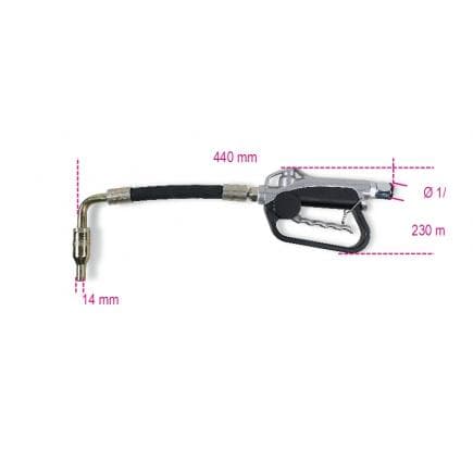 BETA 018820010 - Pistolet à huile extrêmement flexible et anti-gouttes automatique