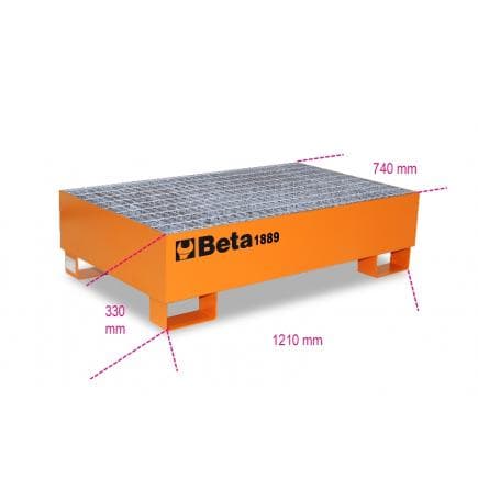 BETA 018890200 - Base en acier pour manipulation et stockage de 2 fûts de 200 l