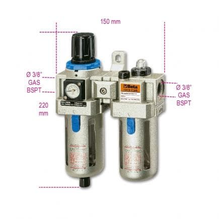 BETA 019190350 - 3/8" Filtre régulateur lubrificateur