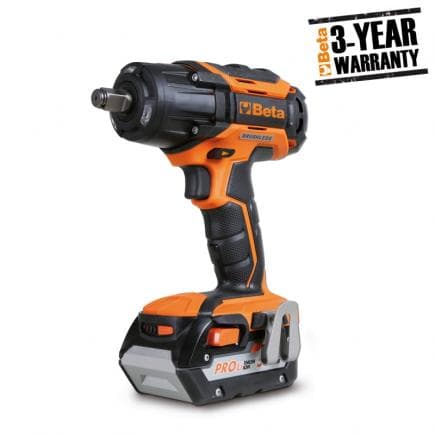 BETA 019840018 - Clé à chocs réversible à percussion 18V brushless avec 2 batteries 5Ah et chargeur