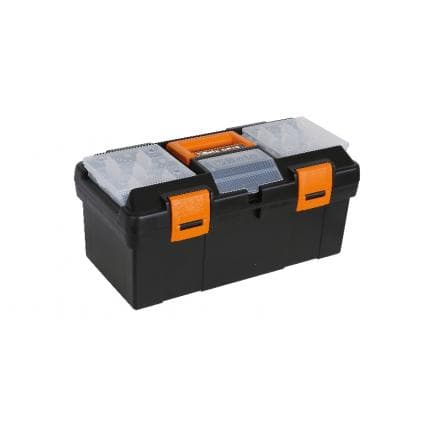 BETA 021150201 - Boîte à outils en matière plastique vide avec plateau et bacs de rangement amovibles
