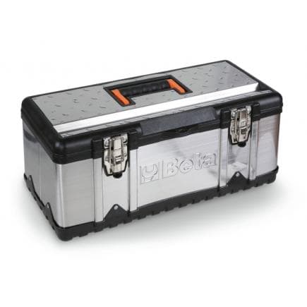BETA 021170502 - Boîte à outils vide en acier inoxydable et en matière plastique avec plateau amovible