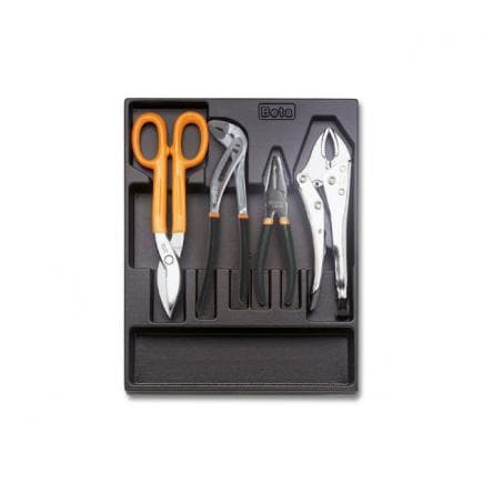 BETA 024240144 - Plateau thermoformé rigide avec pinces et cisailles (4 pcs.)