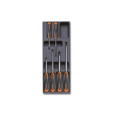BETA 024240213 - Plateau thermoformé rigide avec tournevis Beta Evox pour vis Phillips® (6 pcs.)