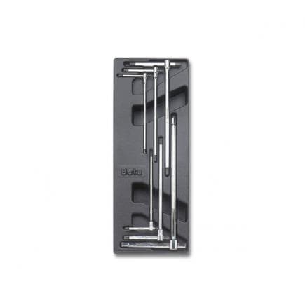 BETA 024240068 - Plateau thermoformé rigide avec clés hexagonales en T (6 pcs.)