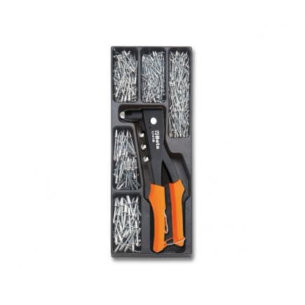 BETA 024240281 - Plateau thermoformé rigide avec riveteuse et 500 rivets