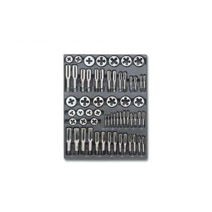 BETA 024240270 - Plateau thermoformé rigide avec filières et tarauds (40 pcs.)