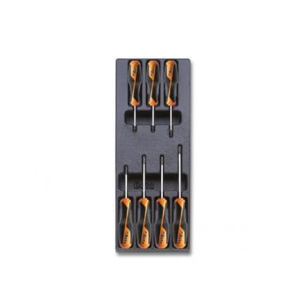 BETA 024240207 - Plateau thermoformé rigide avec tournevis Beta Grip pour vis à tête Torx® Tamper Resistant (7 pcs.)