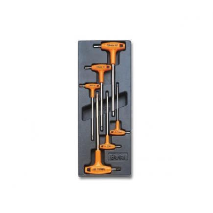 BETA 024240052 - Plateau thermoformé rigide avec clés hexagonales en T (6 pcs.)