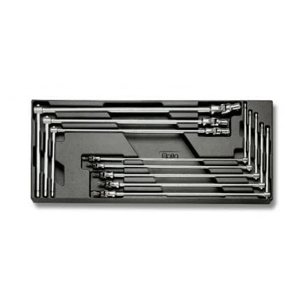 BETA 024240064 - Plateau thermoformé rigide avec clés articulées en T Torx (8 pcs.)