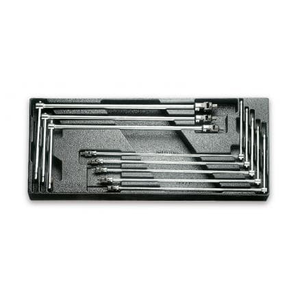 BETA 024240065 - Plateau thermoformé rigide avec clés mâles en T hexagonales articulées (8 pcs.)