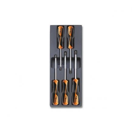 BETA 024240206 - Plateau thermoformé rigide avec tournevis Beta Grip pour vis à tête Torx® (5 pcs.)