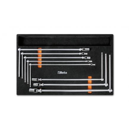 BETA 024500063 - Plateau thermoformé souple avec clés articulées en T (8 pcs.)