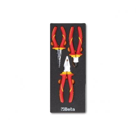 BETA 024500135 - Plateau thermoformé souple avec pinces et cutters isolés 1000V (3 pcs.)