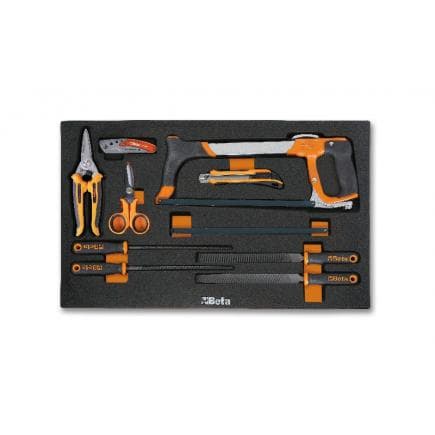 BETA 024500284 - Plateau souple en EVA avec limes et outils de coupe (9 pcs.)