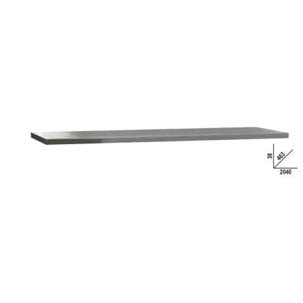 BETA 045000110 - Plan de travail en MDF revêtu en acier inoxydable 2040x463 mm pour ameublement atelier C45PRO