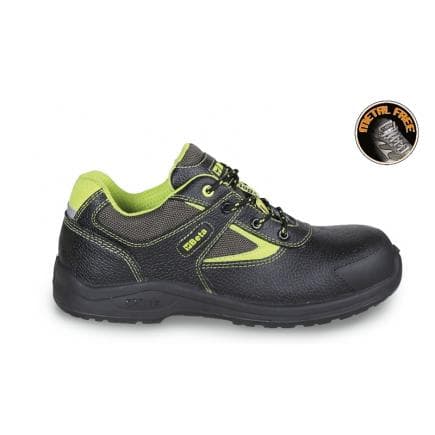 BETA 072200240 - Chaussure basse en cuir pigmenté hydrofuge avec inserts en nylon et couvre-embout anti-abrasion, S3 SRC