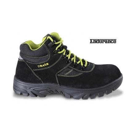 BETA 072380238 - Chaussure montante en cuir velours avec inserts en nylon, semelle en caoutchouc haute résistance, délaçage rapide, WR résistante...