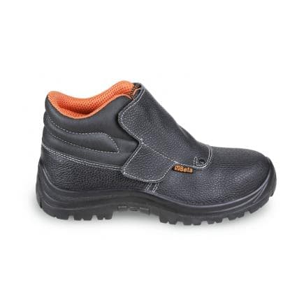 BETA 072451236 - Chaussure montante type "soudeur" à lacets en cuir pleine fleur pigmenté hydrofuge, délaçage rapide, protection frontale avec...