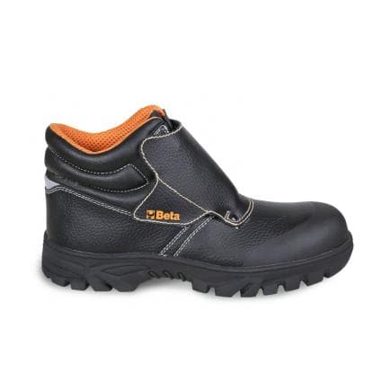 BETA 073100348 - Chaussure basse type "soudeur" à lacets, en cuir pigmenté imprimé hydrofuge, délaçage rapide et protection frontale avec...