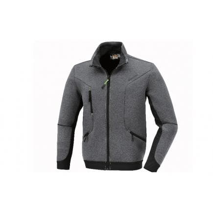 BETA 076340102 - Sweat-shirt technique avec fermeture éclair longue, gris anthracite/noir
