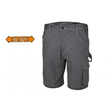 BETA 078310005 - Bermuda de travail élastifié coupe ajustée, gris
