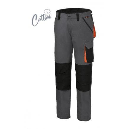BETA 079300306 - Pantalon de travail en 100 % coton stretch, gris/noir